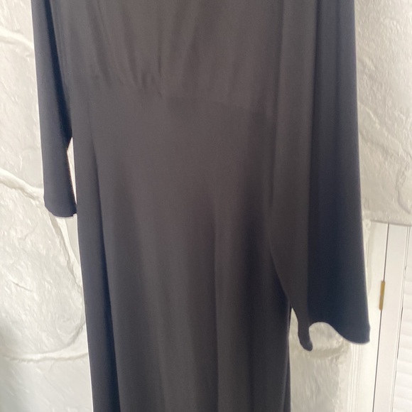 Lauren Ralph Lauren Dress 16 black v neck gathered on the side - Picture 7 of 12